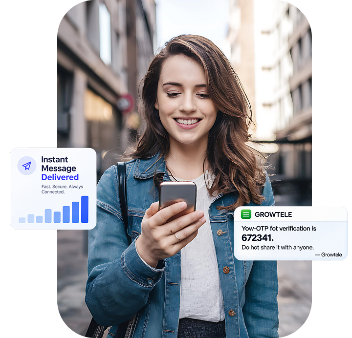  SMS delivery report dashboard with OTP alert